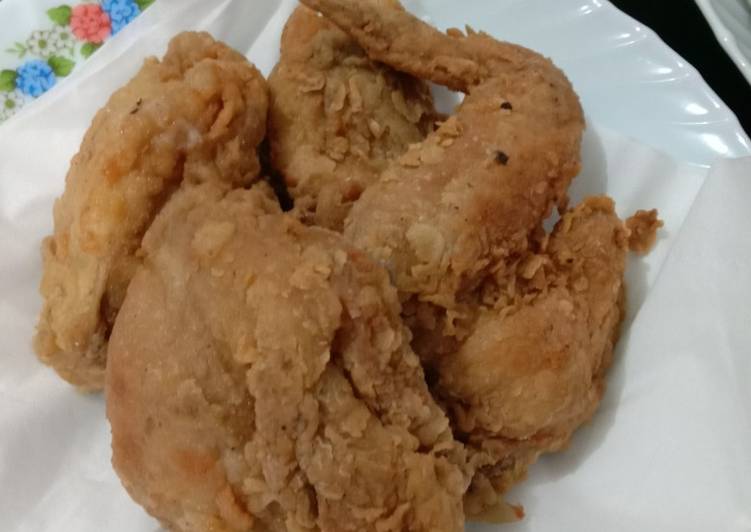 Resep Fried chicken original simpel ala KFC, Bisa Manjain Lidah