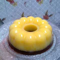 รูปของ Puding labu kuning+coklat