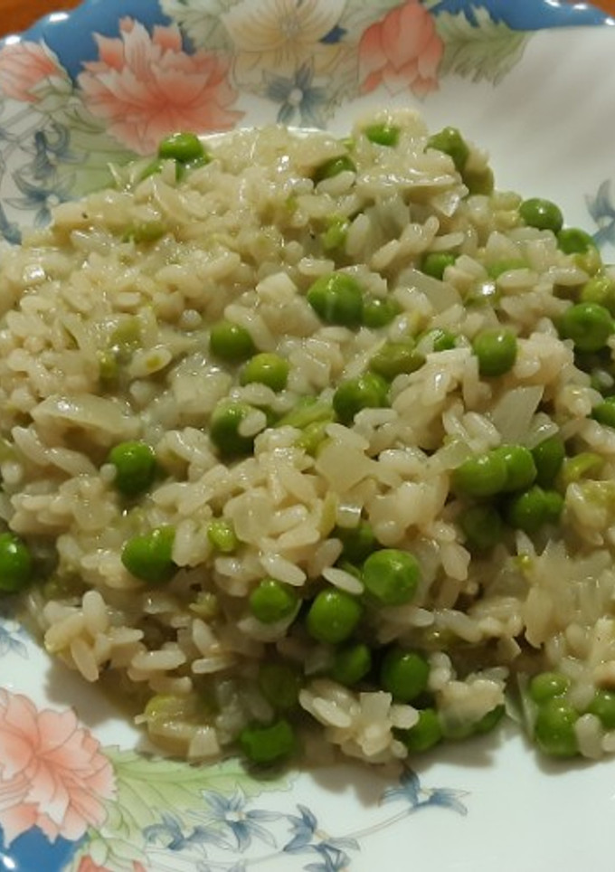 Una foto de Risotto de guisantes con sabor a Asturias