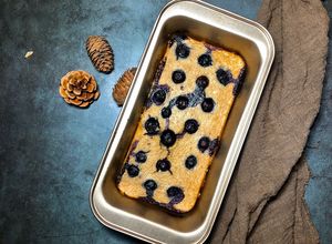 Hình của món Eatclean/ Bánh Sữa Chua, Chuối, Việt Quất.