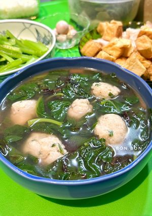 Hình của món Canh Rau Dền Cá Thác Lác.