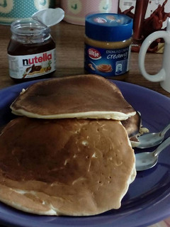 Una foto de Pancakes americanos caseros a sartén