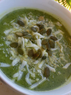 Una foto de Gazpacho de calabacín