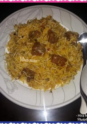 A picture of Beef Biryani.