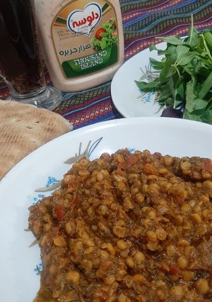 عکسی از دستور خوراک لپه