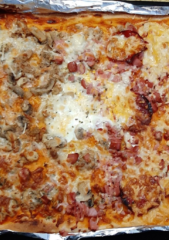 Una foto de Pizza casera 3 en 1
