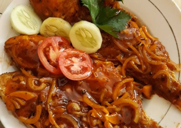 10 Resep: Kakap merah saus barbeque homemade Anti Gagal!