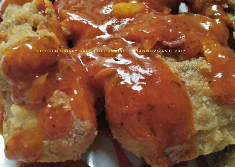 Resep Chicken crispy saus bolognaise, Bisa Manjain Lidah