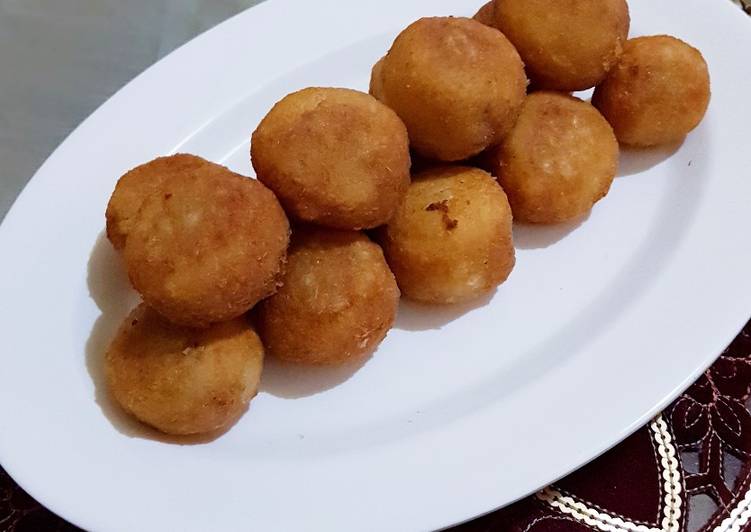 resep cara mengolah Misro / bola bola singkong Gula merah