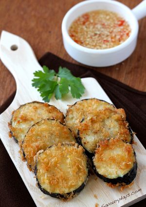 Hình của món Cà tím tẩm bột chiên giòn .