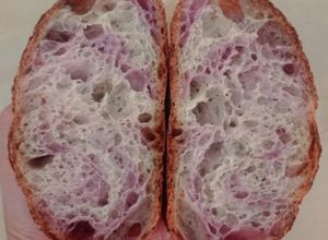 Foto resep Flaxseeds Ubi Ungu Swirl Sourdough Bread