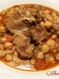 Garbanzos, con carne de cordero