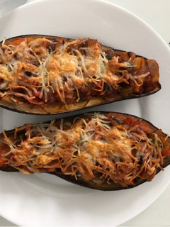 Una foto de Berenjenas rellenas