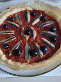 Tarte aux anchois et aux olives façon pizza🖤❤️💚