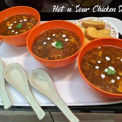 Hot 'n' Sour Chicken soup A picture of Hot 'n' Sour Chicken soup.