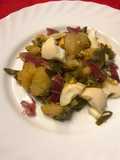 Judías verdes con jamón patatas y huevo duro