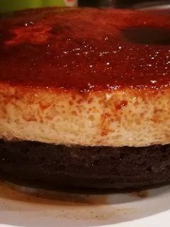 Una foto de Chocoflan