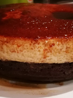Una foto de Chocoflan