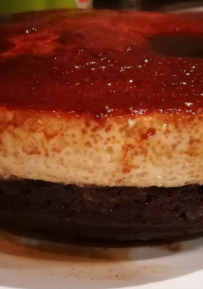 Una foto de Chocoflan