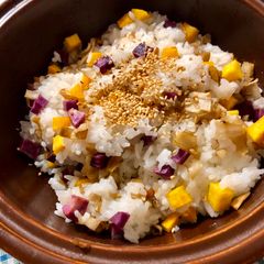 A picture of Japanese Sweet Potato Rice.