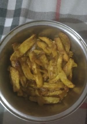 A picture of Crispy masala arbi.