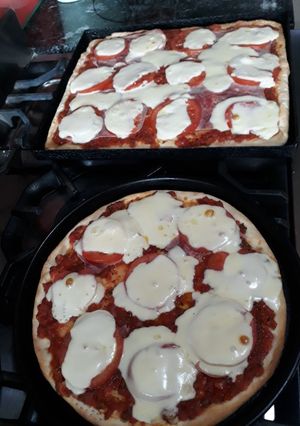 Una foto de Pizza casera