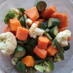 A picture of Steamed vegetables.