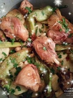 صورة لوصفة بطاطا بالدجاج بنينة 😘😋