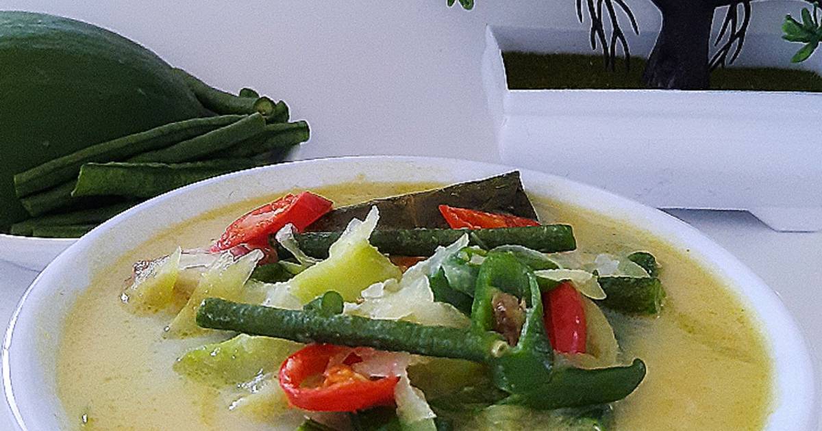 Resep Sayur Lodeh Kestela Pepaya Dan Kacang Panjang Oleh Minie Nora