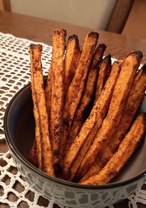 Zdjęcie przepisu Pikantne frytki z batata 🍟🔥.
