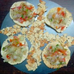 A picture of Masala papad.