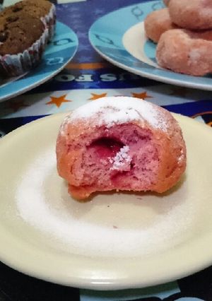Foto resep Donat buah naga merah