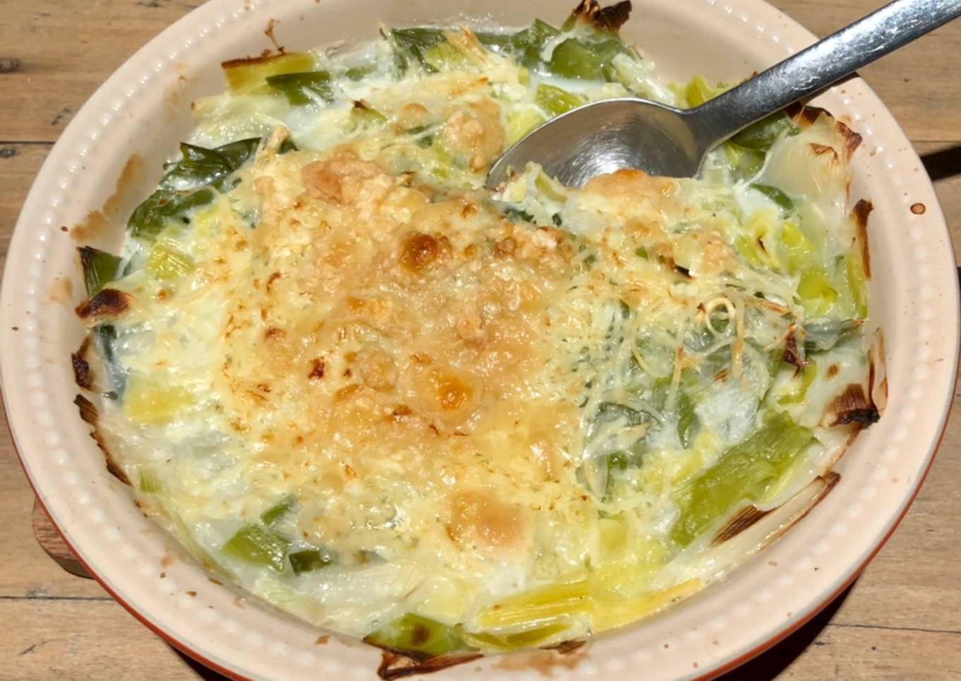 Gratin de poireaux au parmesan