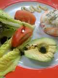 Camarón rellenó en ensalada de langosta 