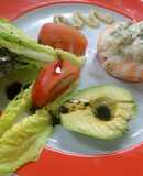 Camarón rellenó en ensalada de langosta 