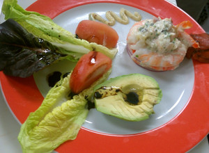 Una foto de Camarón rellenó en ensalada de langosta 