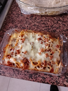 Una foto de Spaghetti con Verduras y chorizo