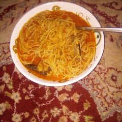 A picture of Spaghetti Soup.