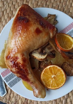 Una foto de Pollo a la naranja