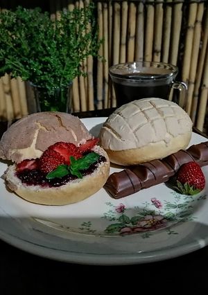 Una foto de Conchas de chocolate y vainilla