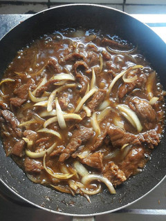 Foto resep Beef teriyaki ala hokben dan salad sayur