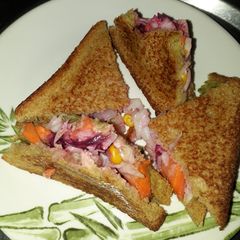 A picture of Veg mayo sandwich or grilled sandwich.