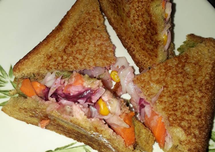 Steps to Make Award-winning Veg mayo sandwich or grilled sandwich