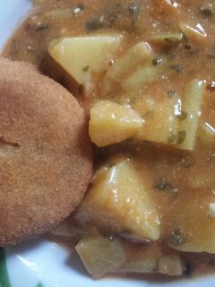 Zöldbab főzelék fasírttal 😊 recept fotója