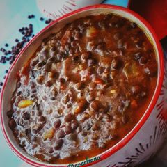 A picture of Sabut masoor tadka dal.