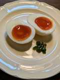 Seasoned Eggs Marinated in Sprouted Brown Rice Shio Koji with Green Chili Peppers