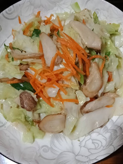 炒紅蘿蔔高麗菜杏鮑菇 的食譜成品照片