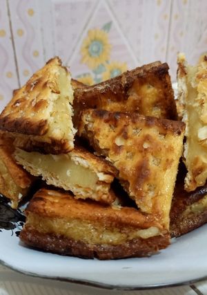 Foto resep Roti gabin goreng isi fla no telur bahan simple rasa mantul