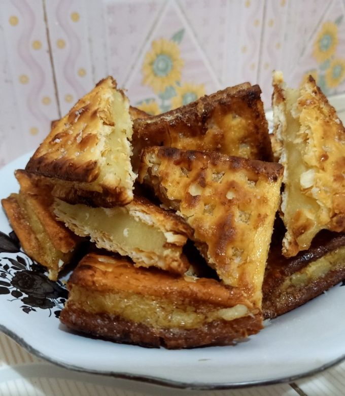 Foto resep Roti gabin goreng isi fla no telur bahan simple rasa mantul
