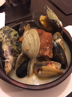 Una foto de Sopa de mariscos tipo cocimiento